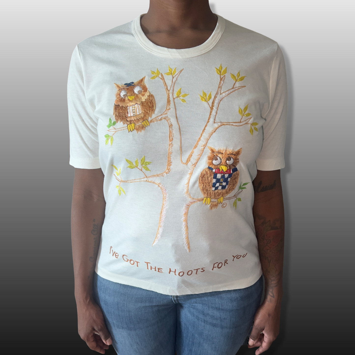Vintage Embroidered Owl tee