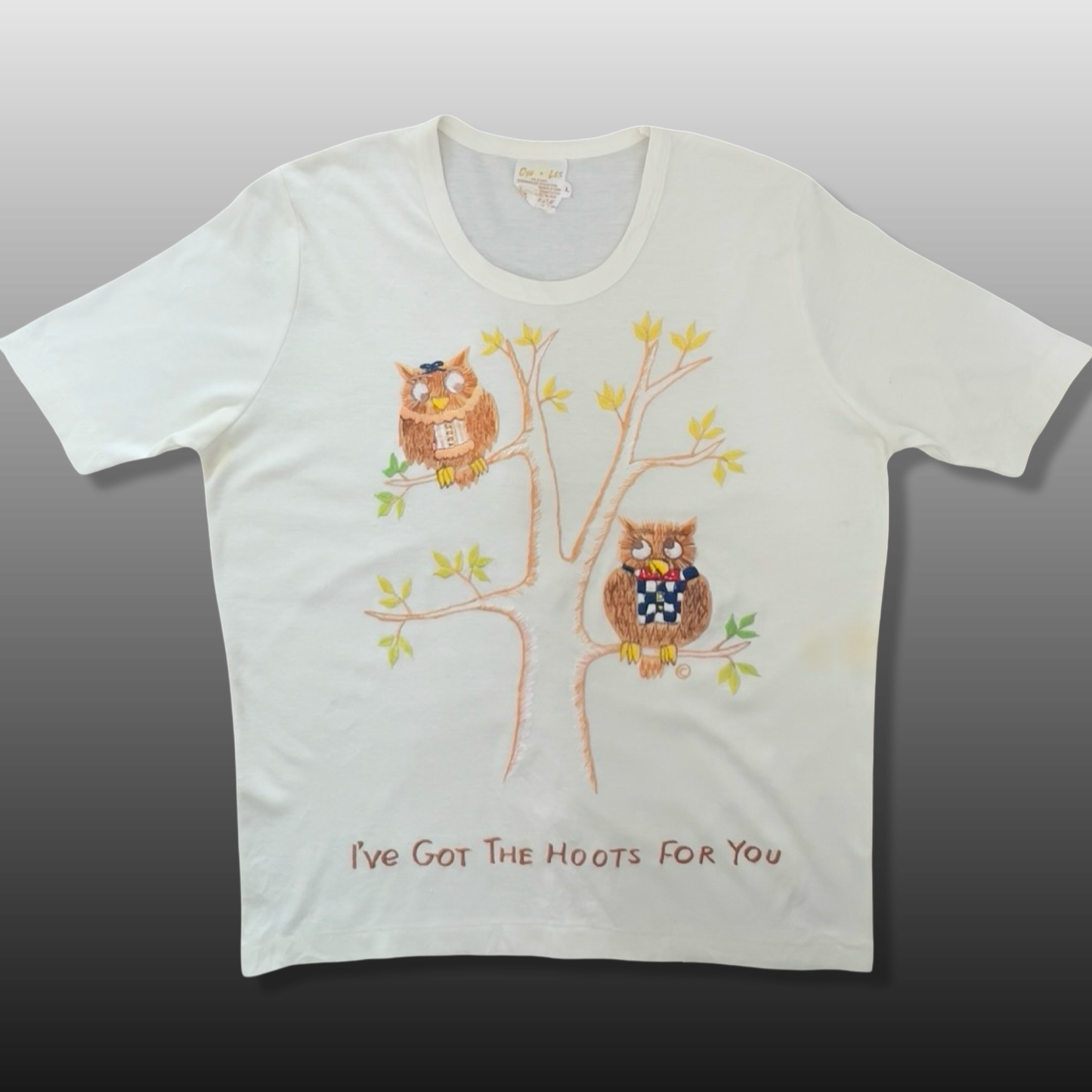 Vintage Embroidered Owl tee
